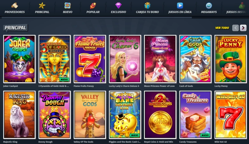 Allyspin Casino juegos